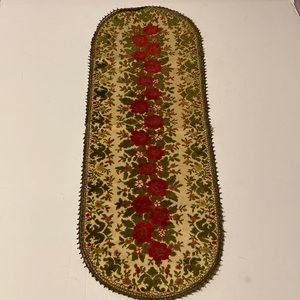Vintage Chenille Table Runner Made in Belgium